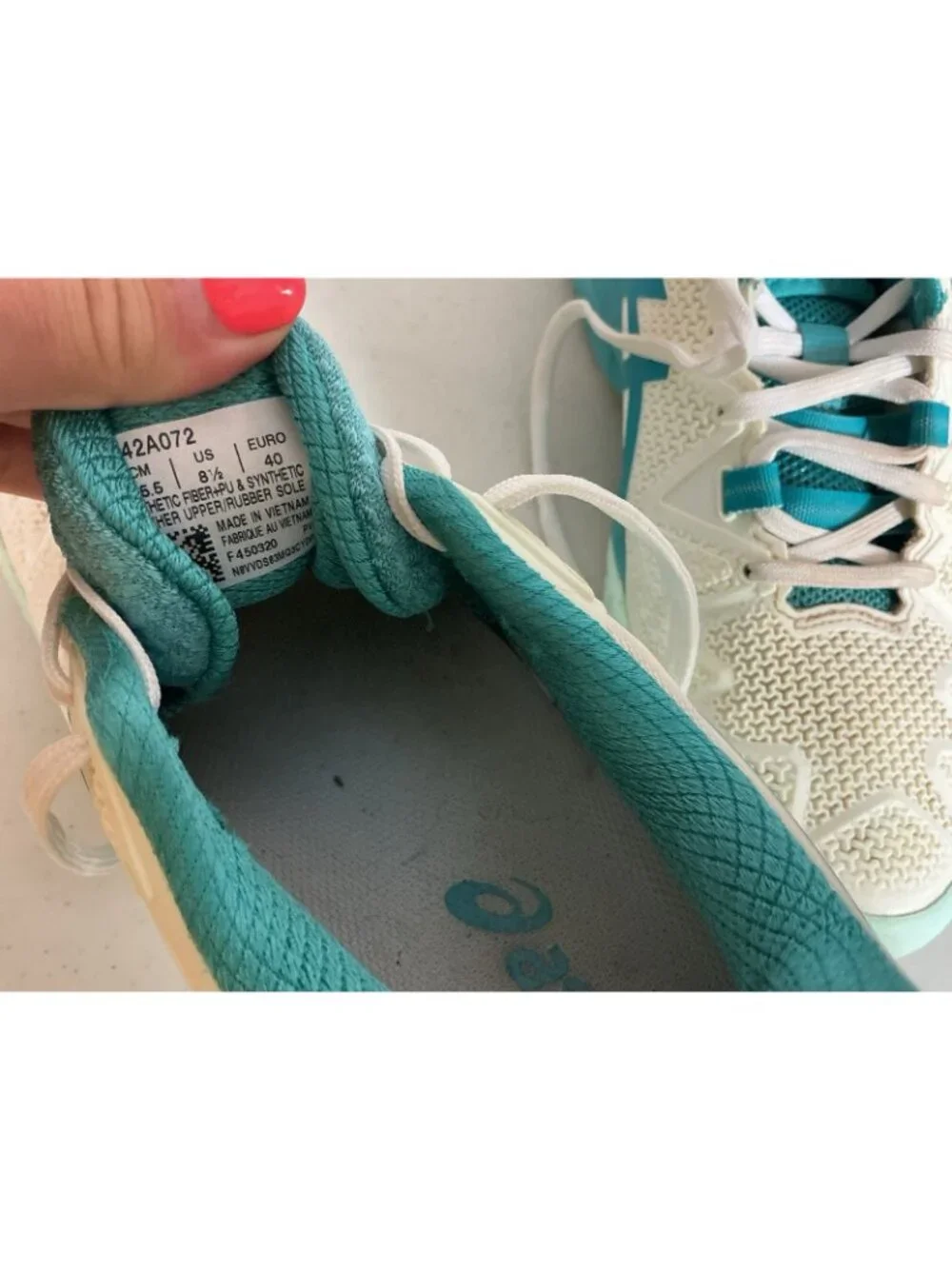 Asics Gel Resolution Tennis Shoes Sneakers White Lagoon Womens 8.5